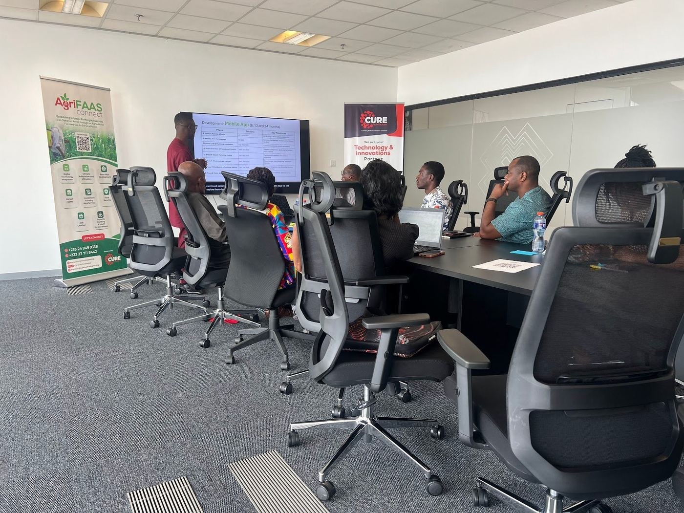 CTSG meeting room with AgriFAAS banner